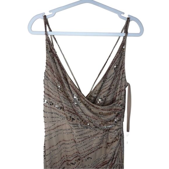 NWT Mac Duggal 10932 Surplice Front High Slit Dress Size 4 ✨ - Picture 9 of 16